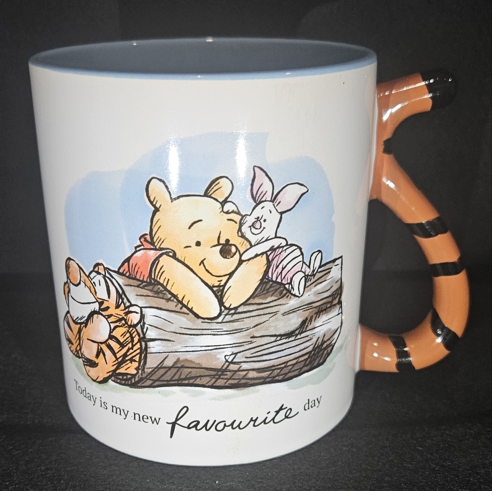 Disney Winnie the Pooh & Crew Mug with Tiggers tail as the handle. Brand New!